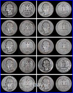 Complete Washington silver quarter date/mint set (1932-1964)