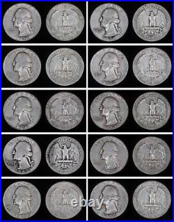 Complete Washington silver quarter date/mint set (1932-1964)