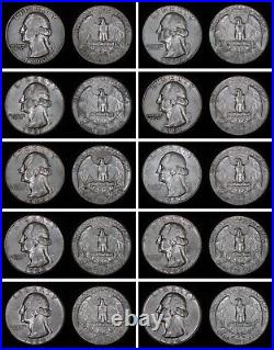 Complete Washington silver quarter date/mint set (1932-1964)