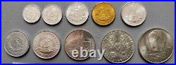 Complete currency set from East Germany GDR 1 Pfennig 500 Marks, crisp, B04