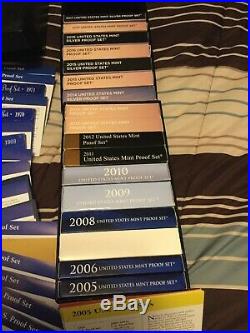 Complete run 1960-2018 U. S. Mint Proof Sets 71 totals sets includes some silver