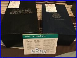 Complete run 1960-2018 U. S. Mint Proof Sets 71 totals sets includes some silver