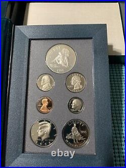 Complete run of FOURTEEN (14) U. S. Mint PRESTIGE Sets (1983, 1984, 1986-1997)