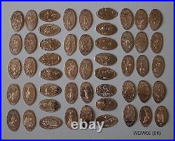Complete set of 62 Disney World 50th anniversary elongated cents