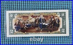 Complete set of 7 Genuine Legal Tender 2-sided colorized bills $1-$100