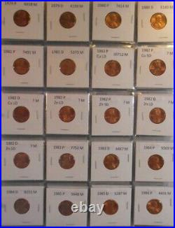 Complete set of BU Lincoln Cents, business strikes, from 1940 P