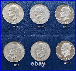 Complete set of Eisenhower Dollars in Whitman Album 32 COINS INCLUDED withProofs