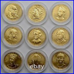 Complete set of First Spouse uncirculated gold coins