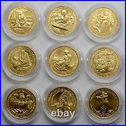 Complete set of First Spouse uncirculated gold coins