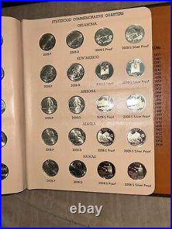 Dansco 1999-2008 state quarter complete set P D S and Silver S-ALL From US Mint