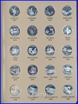 Dansco 7145 Album Statehood Quarters Complete Set ALL SILVER 56 Coins