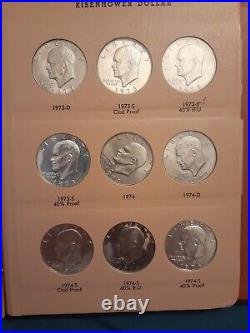 Dansco Eisenhower Dollar complete Set inc. Proofs W 36 coins