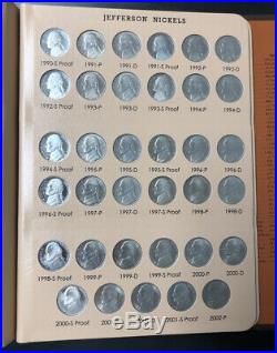 Deluxe Bu 1938-2019 Pds Jefferson Nickel Complete Set 251 Coins 1954 Proofs