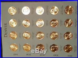 Deluxe Folder 2007-2016 Presidential $1 P&D Complete Uncirculated 78 Coin Set