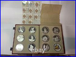 Disney Rarities Mint 1987 5 oz 999 Silver Complete set of all 11 Snow White Coin
