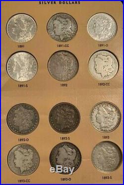 EXCEPTIONAL Nearly Complete Morgan Silver Dollar Set, 91 of 95, Over Half BU