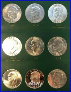 Eisenhower Dollar Complete BU & Proof Set in Coin Collector Album