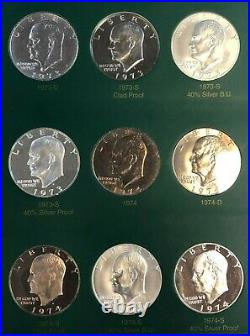 Eisenhower Dollar Complete BU Set in Coin Collector Album
