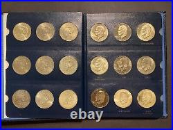 Eisenhower Dollar Complete Unc BU Set Proofs P D S Album 32 coins Ike 1971-1978