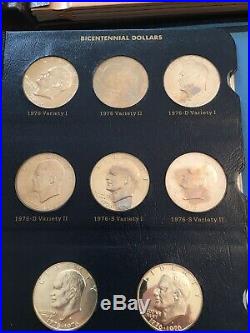 Eisenhower Silver Dollar Complete 32 Coin Set! All BU And Proof. Dansco Album