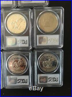 Eisenhower Silver Dollars Complete Set Of 11 Numbered Series PR69DCAM