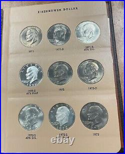 Eisenhower dollar Complete Set of 32 BU, PDS Proofs & Silver 1971-1978 DANSCO