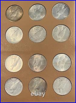 Exceptional Peace Dollar Complete Set, 1921-1935, Some Toned, Very High Grade