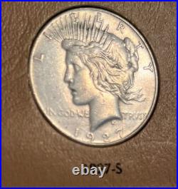 Exceptional Peace Dollar Complete Set, 1921-1935, Some Toned, Very High Grade