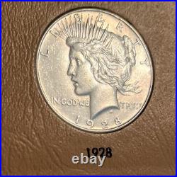 Exceptional Peace Dollar Complete Set, 1921-1935, Some Toned, Very High Grade