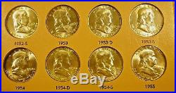 FRANKLIN HALF DOLLAR SET 1948 1963 Complete Set 35 GEM Coins Dansco Album