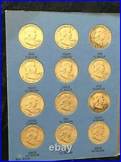 FRANKLIN Half Dollar Set 1948 1963 COMPLETE 35 coins 90% SILVER