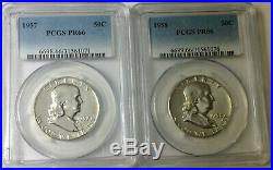 Franklin Complete Proof Set Pcgs Pr66 All Blazers Mirror Finish Free Shipping