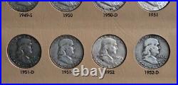 Franklin Half Dollar 1948-1963 Complete SILVER Set in Dansco Album Nice