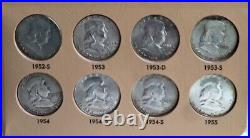 Franklin Half Dollar 1948-1963 Complete SILVER Set in Dansco Album Nice