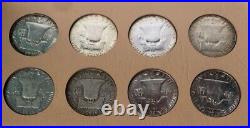 Franklin Half Dollar 1948-1963 Complete SILVER Set in Dansco Album Nice