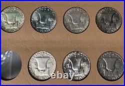 Franklin Half Dollar 1948-1963 Complete SILVER Set in Dansco Album Nice