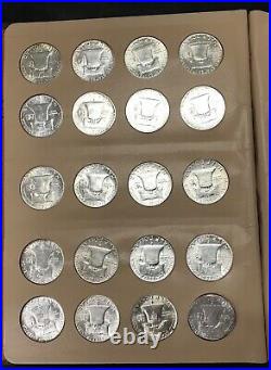 Franklin Half Dollar AU/BU complete set 35 Coins 1948-63 Dansco album
