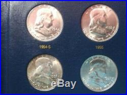 Franklin Half Dollar Collection 1948-63 Complete Set Includes 18 Unc and 1960 Pr