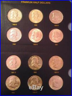 Franklin Half Dollar Collection 1948-63 Complete Set Includes 18 Unc and 1960 Pr