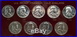 Franklin Half Dollar Proof Complete Set 1950-1963 14 Coins #100419-15d