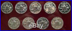 Franklin Half Dollar Proof Complete Set 1950-1963 14 Coins #100419-15d