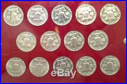 Franklin Half Dollar Proof Complete Set 1950-1963 14 Coins #100419-15d