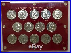 Franklin Half Dollar Proof Complete Set 1950-1963 14 Coins #100419-15d