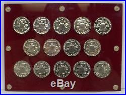 Franklin Half Dollar Proof Complete Set 1950-1963 14 Coins #100419-15d