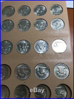 Franklin Half Dollar Set Brilliant Uncirculated Complete 1948-1963 Pds Mints