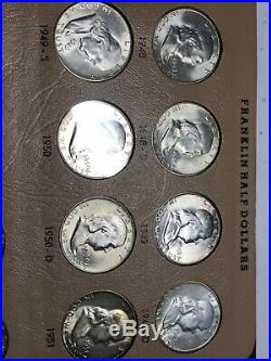 Franklin Half Dollar Set Brilliant Uncirculated Complete 1948-1963 Pds Mints