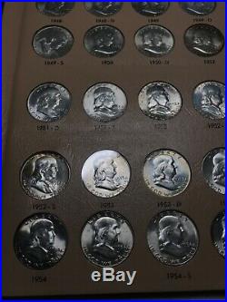 Franklin Half Dollar Set Brilliant Uncirculated Complete 1948-1963 Pds Mints