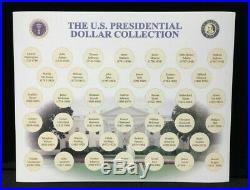 Franklin Mint Complete Presidential Dollar Set WithCase (39 Coins) Gold Plated