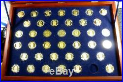 Franklin Mint Presidential $1 Complete Set 39 Proof Coins With Quality Csse