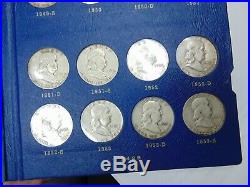 Full Complete Franklin Half Dollar Set 1948-1963 QTY KENNEDY 40 Coins book